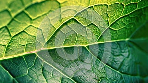 Botanic Tapestry: Microscopic Marvels of a Green Leaf