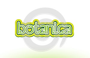 botanica word text logo icon typography design photo