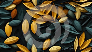 Botanical Beauty: Olive Leaf Nature Pattern Illustration