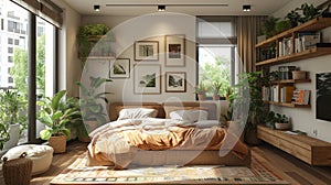 Botanical Chic Urban Bedroom