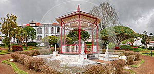 Botanical Garden `Jardim Florencio Terra` in Horta at island Faial, Azores