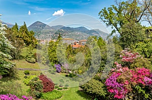 Botanical garden of Villa Taranto in spring, Pallanza, Verbania, Italy.