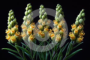 A botanical image of Ephedra sinica, showcasing its unique plant structure.