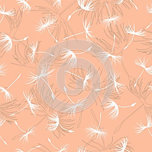 Botanical modern peach fuzz color texture background, vector.