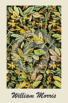 Botanical poster inspired by the work of Morris.