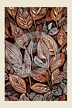 Botanical poster inspired by the work of Morris