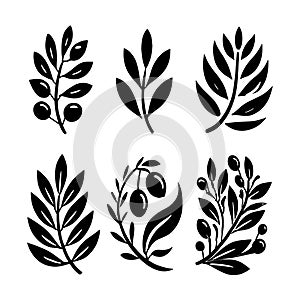 Botanical Silhouette Vector Set â Floral & Leaf Branches