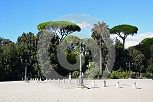 Balconata del Pincio in Villa Borghese in the city of Rome, Italy