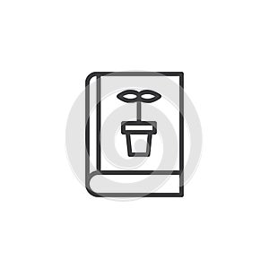 Botany book outline icon