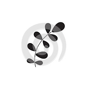Botany element black vector concept icon. Botany element flat illustration, sign