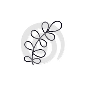 Botany element line icon concept. Botany element flat vector sign, symbol, illustration.