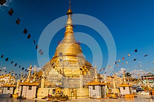 Botataung Paya pagoda in Yangon, Maynm photo