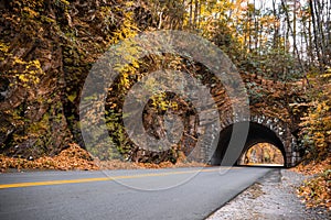 Bote Mountain Tunnel through Great Smoky Mountain National Park in Tennessee