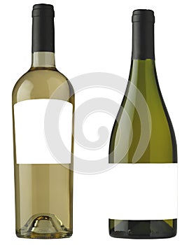 Botellas de vino blanco