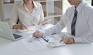 Both accountants have checked the company`s finances. Have checked the work and profit of the company In order to plan for