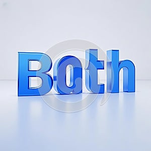 Both 3D text effect isolated on a white background