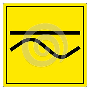 Both Direct And Alternating Current Symbol Sign Isolate On White Background,Vector Illustration EPS.10