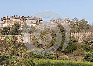 Both the Raja Mahal and Jehanghir Palace at India's Orchha.