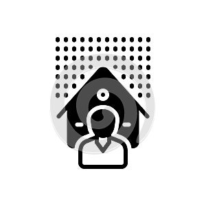 Black solid icon for Bother, tension and harassment