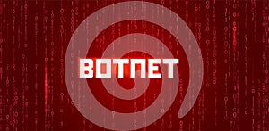 Botnet Cybersecurity Threat Red Digital Binary Code Background