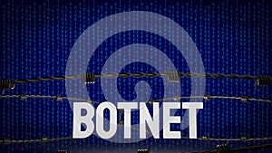 The Botnet on digital Background 3d rendering