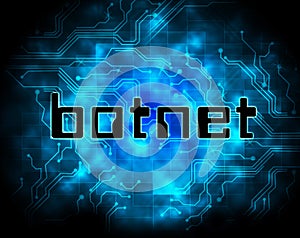 Botnet Illegal Scam Network Fraud 2d Illustration