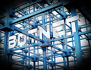 Botnet Illegal Scam Network Fraud 3d Rendering