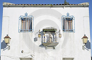 Botoa Hermitage at Badajoz north outskirts, Spain photo
