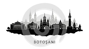 Botosani Skyline Cityscape Silhouette Romania