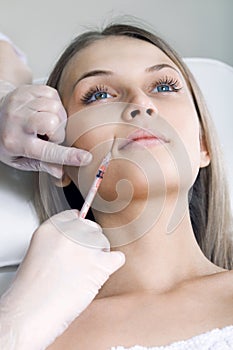 Botox or hyaluronic acid injection