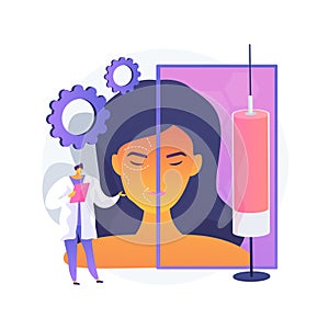 Botox injection abstract concept vector illustration