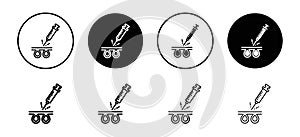 Botox injection icon vector set collection for web