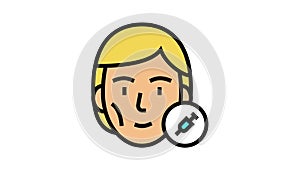 botox injections color icon animation