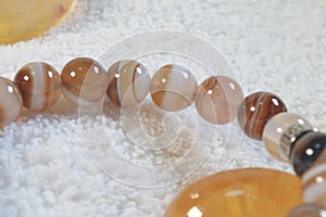 Botswana agate stone is a variation of banded Chalcedony.