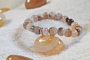 Botswana agate stone is a variation of banded Chalcedony.