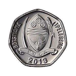 Botswana five thebe from 2013