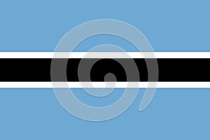 Botswana flag in the illustration for printing.