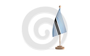 Botswana flagpole with white space background image