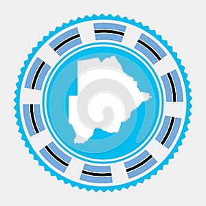 Botswana flat stamp.