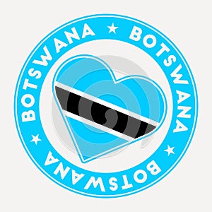 Botswana heart flag badge.