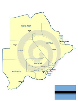 Botswana map - cdr format