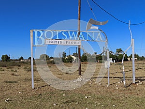 Botswana 50 sign