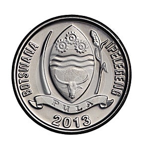 Botswana ten thebe from 2013