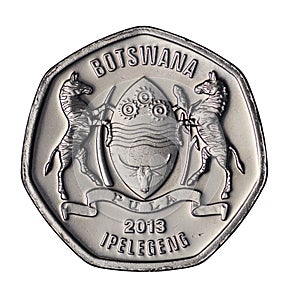 Botswana 25 thebe from 2013