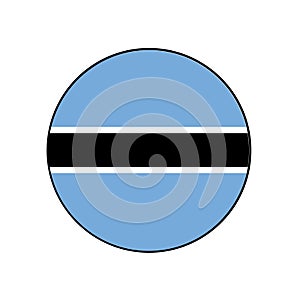 Botswana vector flag circle icon for African concepts and themes.