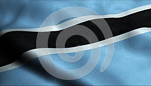 Botswana Waving Flag in 3D