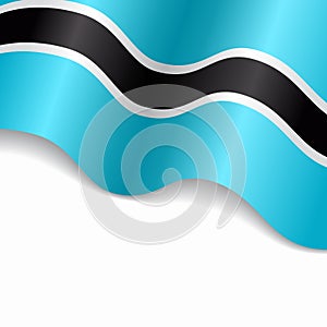 Botswanan flag wavy abstract background. Vector illustration.