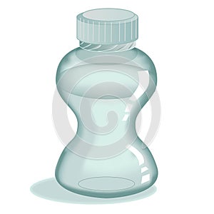 3D Drinking Water Bottle Vector Illustration photo