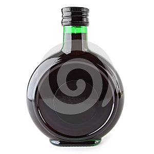 Bottle with alcohol beverage inside