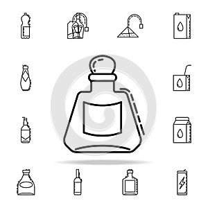 bottle of alcohol dusk icon. Drinks & Beverages icons universal set for web and mobile